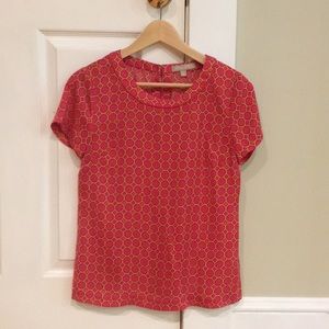 Banana republic pink silk T